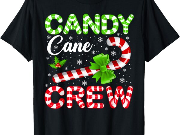 Candy cane crew christmas family matching xmas pajamas t-shirt