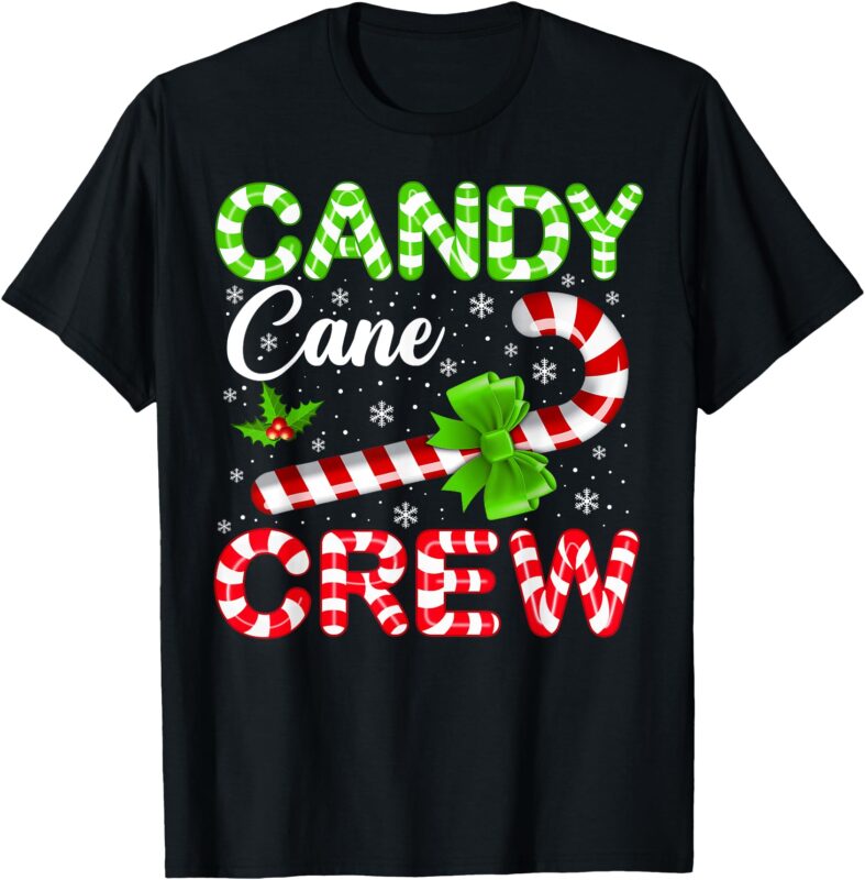 Candy Cane Crew Christmas Family Matching Xmas Pajamas T-Shirt