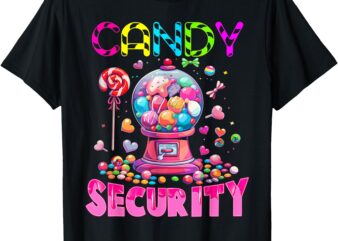 Candy Security Candyland Costume Kids Teens Adult T-Shirt