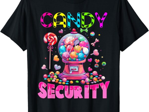 Candy security candyland costume kids teens adult t-shirt