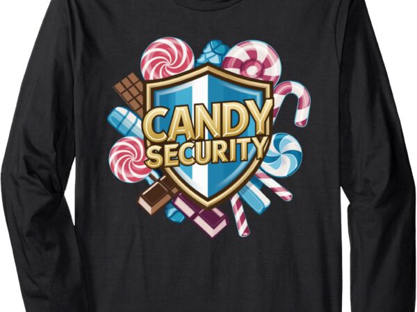 Candy security funny halloween costume candyland party long sleeve t-shirt