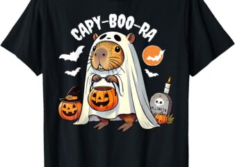 Capy-boo-ra Cute Capybara Ghost Funny Halloween Capy Lovers T-Shirt