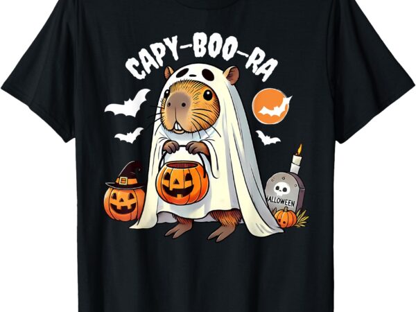 Capy-boo-ra cute capybara ghost funny halloween capy lovers t-shirt