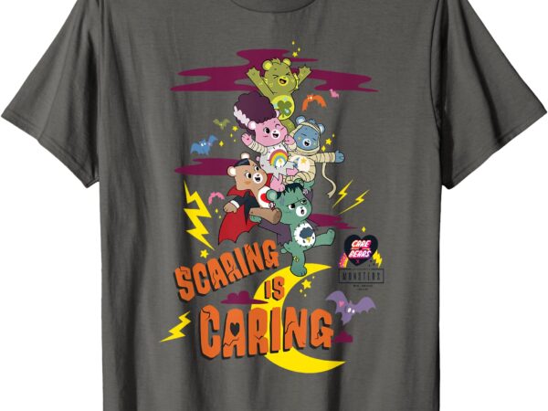 Care bears x universal monsters scaring is caring t-shirt