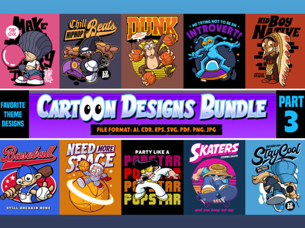 Cartoon designs bundle part 3