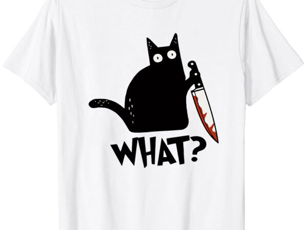 Cat what murderous black cat with knife gift premium t-shirt classic t-shirt