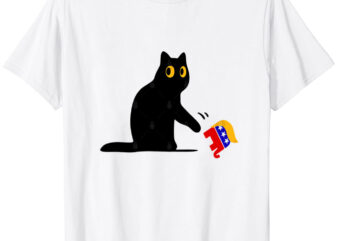 Cat vs. GOP Elephant – Kamala Harris – Anti Trump T-Shirt