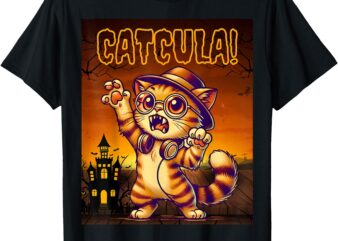 Catcula Funny Cat Japanese Art Gifts For Men Women Kid T-Shirt