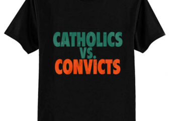 Catholics Vs. Convicts Retro 1988 Football Game T-Shirt