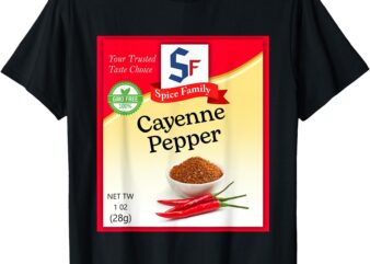 Cayenne Pepper Condiment Holiday Spice Group Costumes T-Shirt