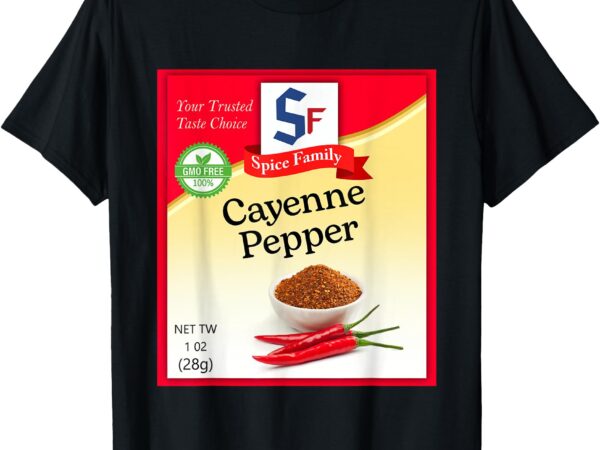 Cayenne pepper condiment holiday spice group costumes t-shirt