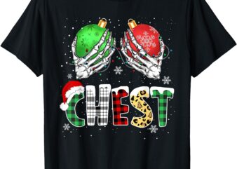 Chest Nuts Matching Chestnuts Funny Christmas Couples Women T-Shirt