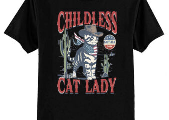 Childless Cat Lady For Kamala, Childless Cat Ladies Is Voting, Coconut Tree, Vote Blue Shirt, 2024 Election Voting Shirt T-Shirt