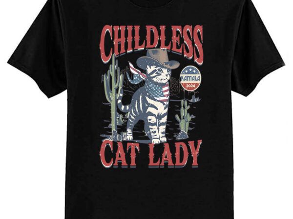 Childless cat lady for kamala, childless cat ladies is voting, coconut tree, vote blue shirt, 2024 election voting shirt t-shirt