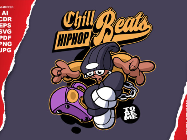 Chill hiphop beats t shirt vector file