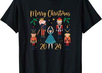 Christmas 2024 Clara and Nutcracker Ballet Pajama T-Shirt