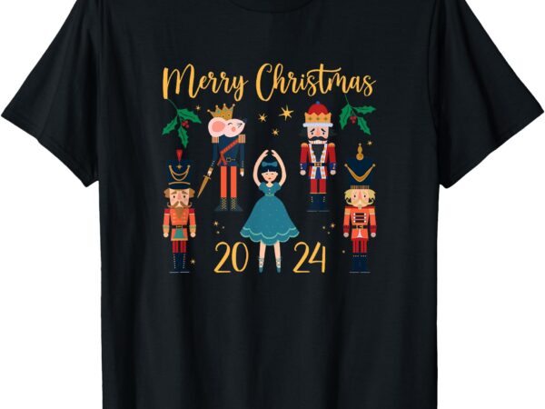 Christmas 2024 clara and nutcracker ballet pajama t-shirt