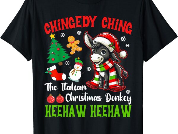 Christmas donkey italian xmas gifts for men women t-shirt