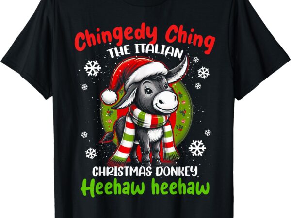 Christmas donkey italian xmas gifts for men women t-shirt