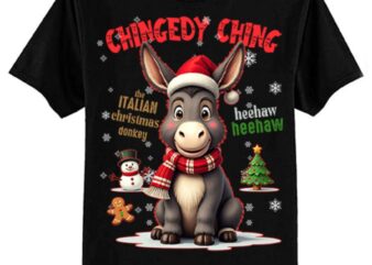 Christmas Donkey Italian Xmas Gifts For Men Women T-Shirt ltsp