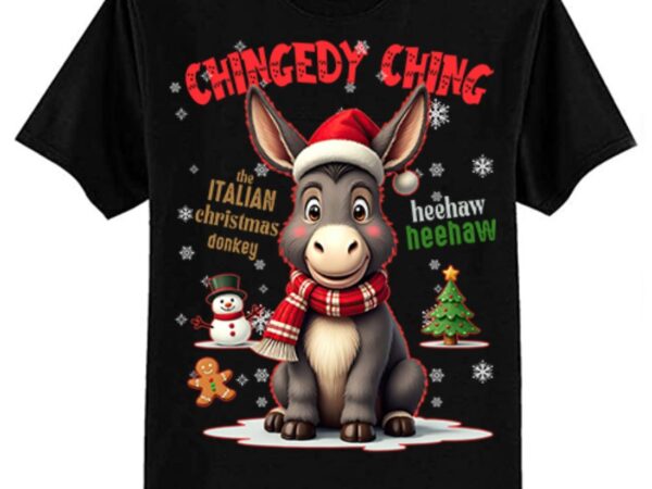 Christmas donkey italian xmas gifts for men women t-shirt ltsp