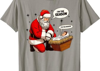 Christmas Jesus Is The Reason For The Season Christian Santa T-Shirt