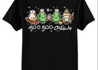 Christmas Nurse Boo Boo Crew Tree Cake Xmas Nursing T-Shirt ltsp