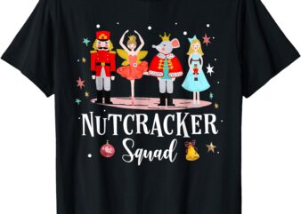 Christmas Nutcracker Squad Ballet Dance Women Kids Girls T-Shirt