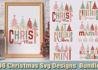 Christmas T-shirt Designs Bundle Christmas Svg Designs Bundle