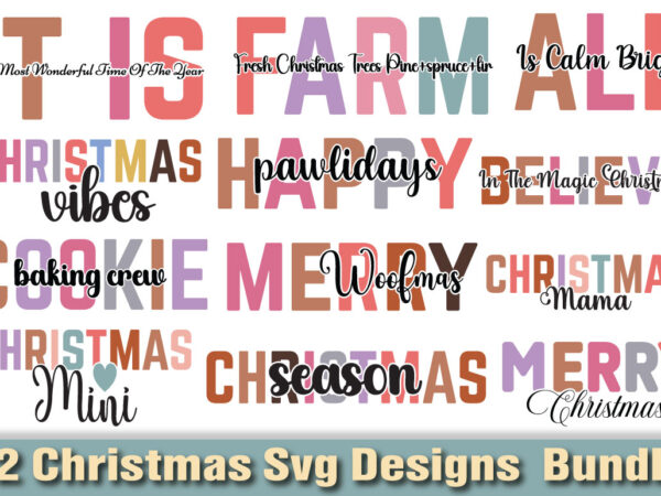 Christmas t-shirt designs bundle christmas svg designs bundle