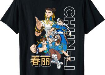 Chun-Li Collection Timeline Street of Fighter 6 Retro Games T-Shirt