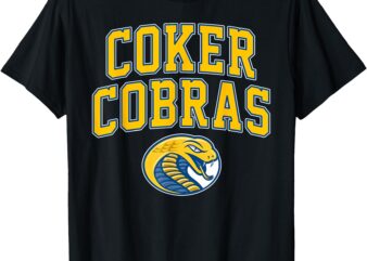 Coker College Cobras Arch Vintage Sports Design Men Women T-Shirt