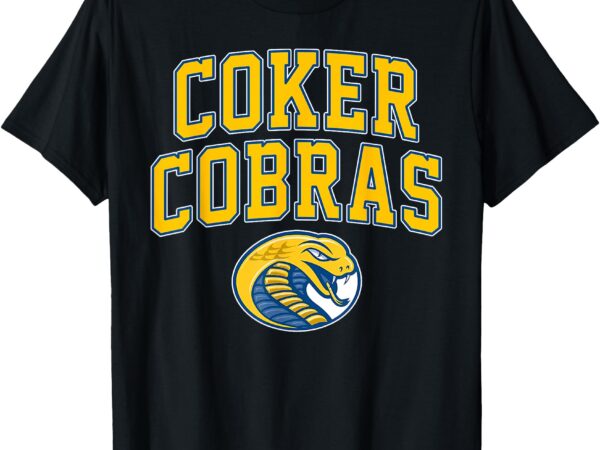 Coker college cobras arch vintage sports design men women t-shirt