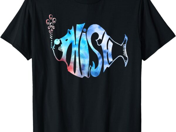 Colorful phish-jam, tie-dye tee for fisherman, fish graphic t-shirt