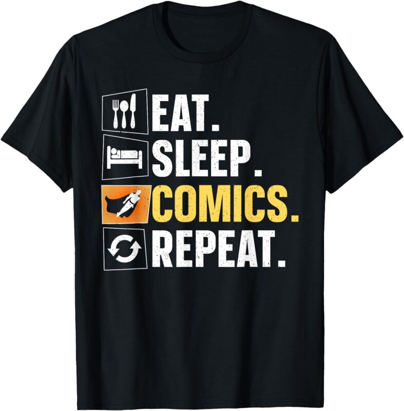 Comics Design For Men Women Comic Book Nerd Comic Book Lover T-Shirt