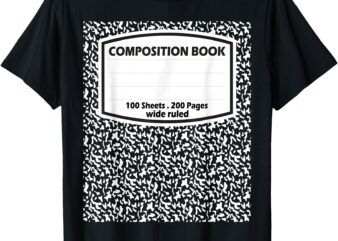 Composition Book Notebook Matching group Halloween Teacher T-Shirt