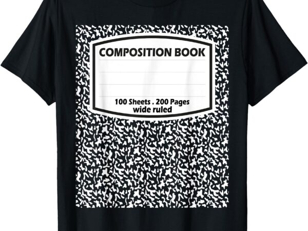 Composition book notebook matching group halloween teacher t-shirt