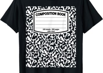 Composition Book Notebook Matching group Halloween Teacher T-Shirt