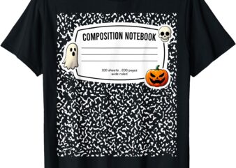 Composition Notebook Costume Adult – Halloween for Teachers T-Shirt