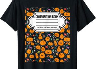 Composition Notebook Costume Fun Matching Halloween Costume T-Shirt