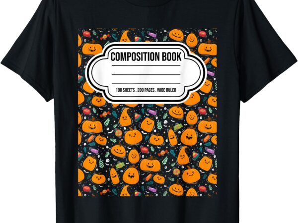 Composition notebook costume fun matching halloween costume t-shirt