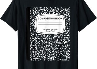 Composition Notebook Costume – Matching Group Halloween T-Shirt