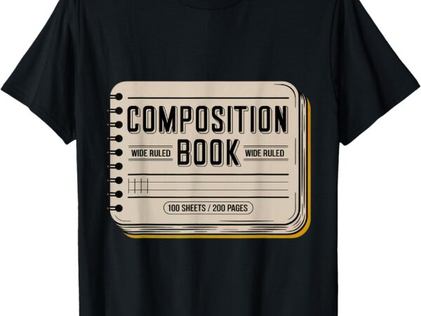 Composition notebook costume _ teacher group matching tee t-shirt