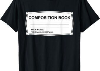 Composition Notebook Halloween Costume Couples Fancy Dress T-Shirt