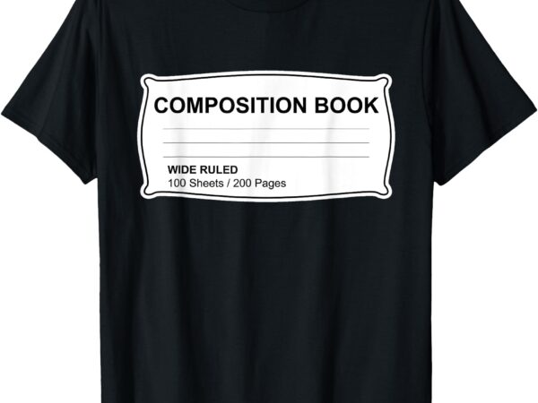 Composition notebook halloween costume couples fancy dress t-shirt