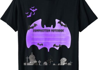 Composition Notebook Tshirt Halloween Style T-Shirt