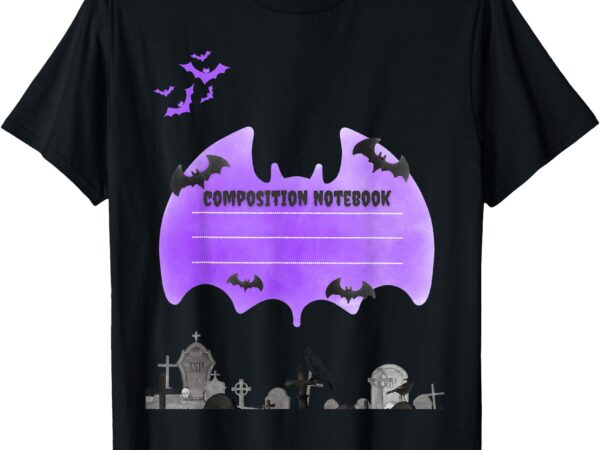 Composition notebook tshirt halloween style t-shirt