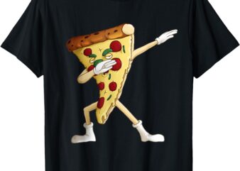 Cool Dabbing Pizza Design For Boys Girls Kids Pizza Lover T-Shirt