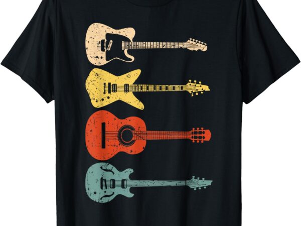 Cool guitar players art men women vintage acoustic guitarist t-shirt