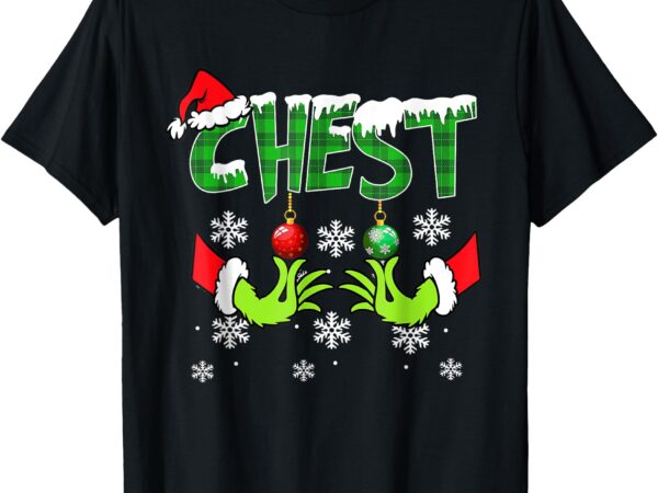 Chest nuts matching chestnuts christmas snow couples t-shirt